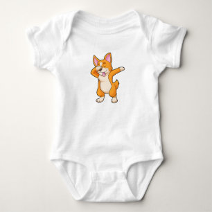 Welsh Corgi at Hip Hop Dance Dab Baby Bodysuit
