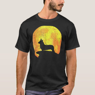 Welsh Corgi Cardigan Dog And Moon Halloween Costum T-Shirt