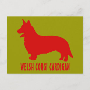 Welsh Corgi Cardigan Postcard