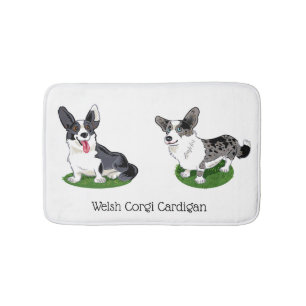 Welsh Corgi Cardigans Bath Mat