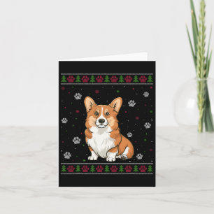 Welsh Corgi Christmas Sweater Xmas Pet Animal Dog  Card