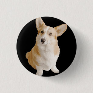 Welsh Corgi Dog  1 Inch Round Button