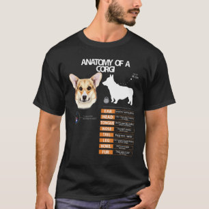 Welsh Corgi Dog Anatomy Mom Grandma Men Women Kids T-Shirt