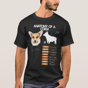 Welsh Corgi Dog Anatomy Mom Grandma Men Women Kids T-Shirt