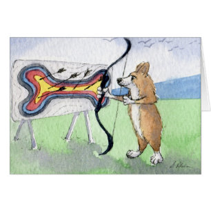 Welsh Corgi dog archery