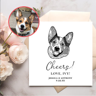 Welsh Corgi Dog Personalized Cheers Napkin