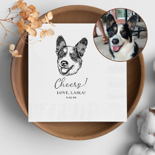 Welsh Corgi Dog Personalized Cheers Napkins