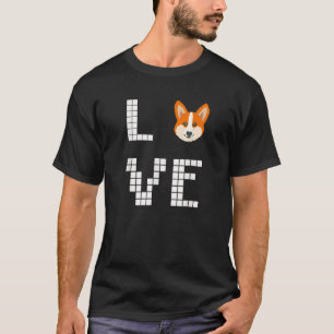 Welsh Corgi  Dog  Pixel Art T-Shirt