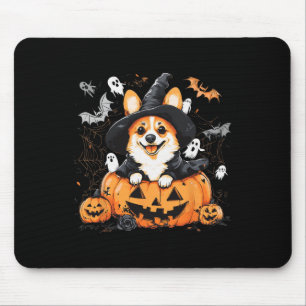 Welsh Corgi Dog Pumpkin Halloween Thanksgiving Mouse Pad