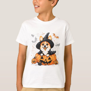 Welsh Corgi Dog Pumpkin Halloween Thanksgiving T-Shirt