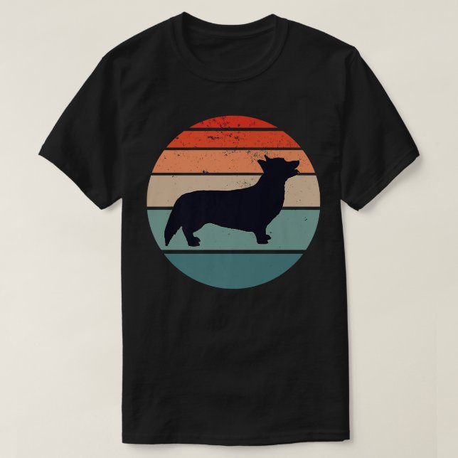 Welsh Corgi Dog Retro 1604 T-Shirt (Design Front)