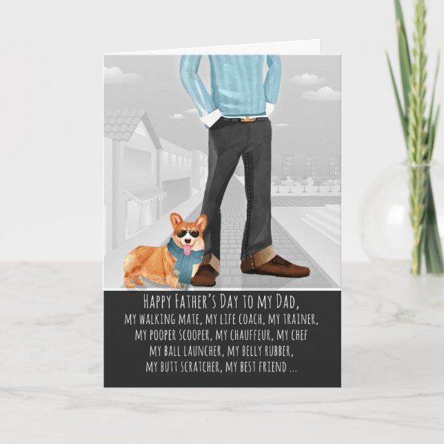 Welsh Corgi from the Dog Father's Day Card (Front)