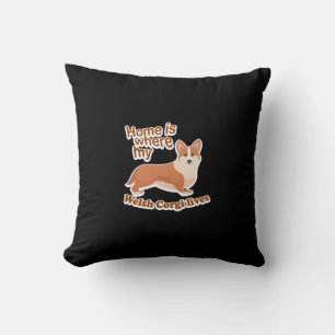 Welsh Corgi Home Throw Pillow