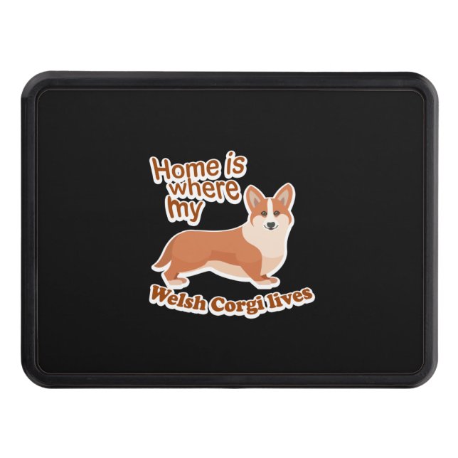 Welsh Corgi Home Trailer Hitch Cover (Front)