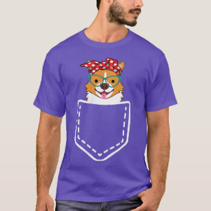 Welsh Corgi In Pocket Cute Corgi Mom Gift for Love T-Shirt