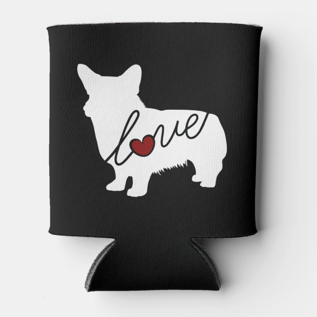Welsh Corgi Love Can Cooler (Front)