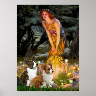 Welsh Corgi Pair - Mideve Poster