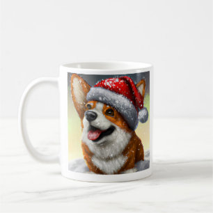 Welsh Corgi, Père Noël, Mug de café de Noël