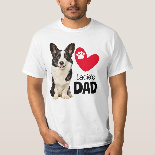 Welsh Corgi Personalized Dad  T-Shirt (Front)