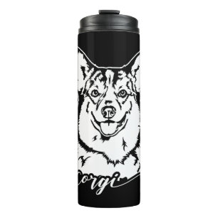 Welsh Corgi portrait dog mom Thermal Tumbler