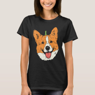 Welsh Corgi Pumpkin Face Halloween Costume Dog Own T-Shirt