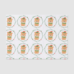 Welsh Corgi Puppy Dog Cute Festive Merry Christmas Tissue Paper