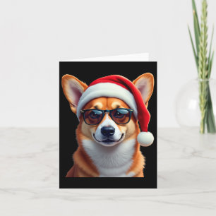 Welsh Corgi Santa Christmas Sweater Xmas Funny Cor Card