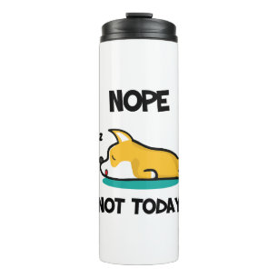 Welsh Corgi Sleeping Lazy Day Dog Lovers Thermal Tumbler