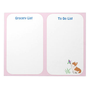 Welsh Corgi To Do List Notepad