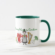 Welsh Costume, Emblems, Coffee Mug to Personalize