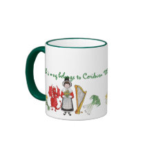 Welsh Costume, Emblems, Coffee Mug to Personalize