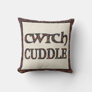 Welsh Cwtch Throw Pillow, Cushion: Ditzy Floral Pillow
