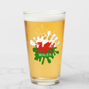 Welsh Cymru Flag Glass