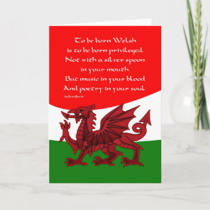 Welsh Dragon Card - Poem by Brian Harris