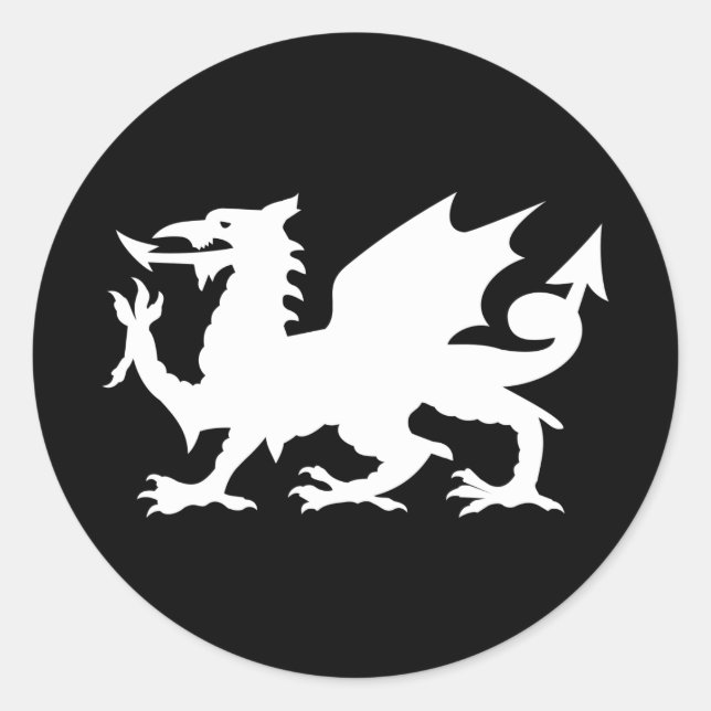 Welsh Dragon Classic Round Sticker (Front)