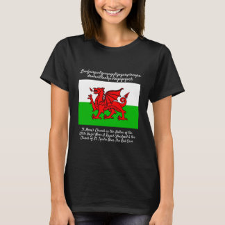 Welsh Dragon Flag Llanfairpwllgwyngyll T-Shirt