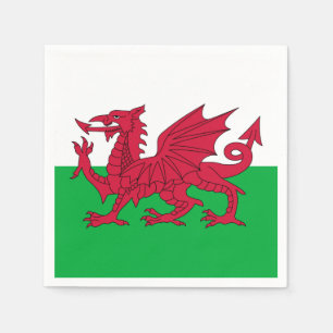 Welsh dragon flag napkin