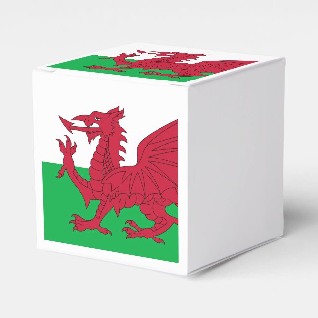 Welsh Dragon ~ Flag of Wales Favor Box (Front Side)