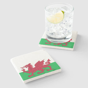 Welsh Dragon ~ Flag of Wales Stone Coaster