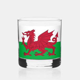 Welsh Dragon ~ Flag of Wales Whiskey Glass