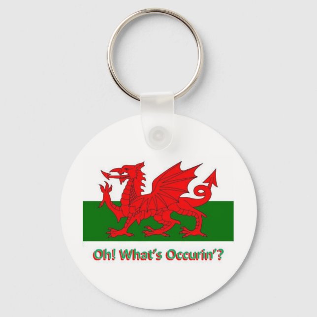 welsh dragon keychain (Front)