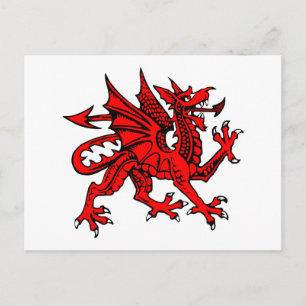Welsh dragon postcard