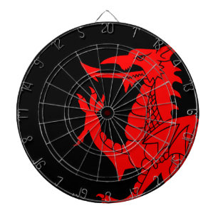 Welsh Dragon Rampant Dartboard