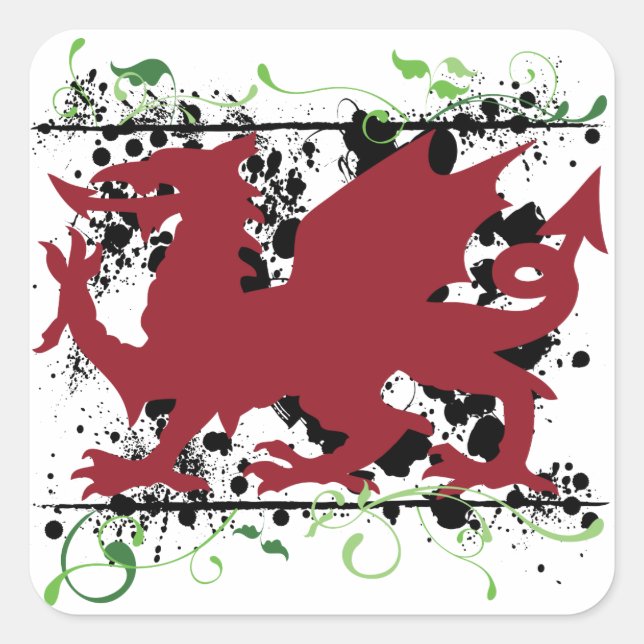 Welsh Dragon Stickers (Front)