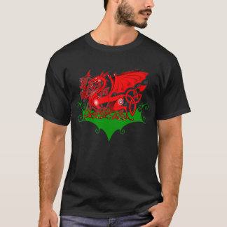 Welsh Dragon with Celtic Knotwork T-Shirt