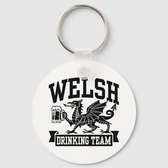 Welsh Drinking Team Keychain (Front)