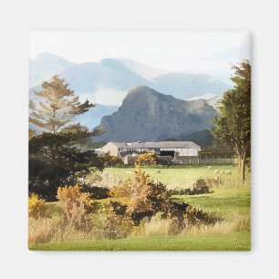 WELSH FARM AND MOUNTAIN LANDSCAPE MAGNET