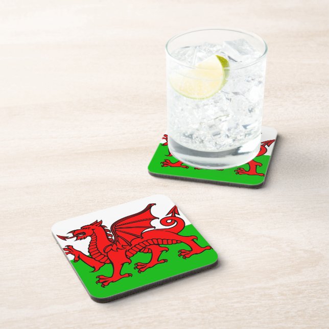 Welsh flag coaster (Right Side)