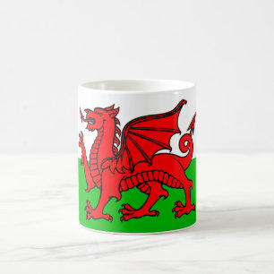 Welsh flag coffee mug