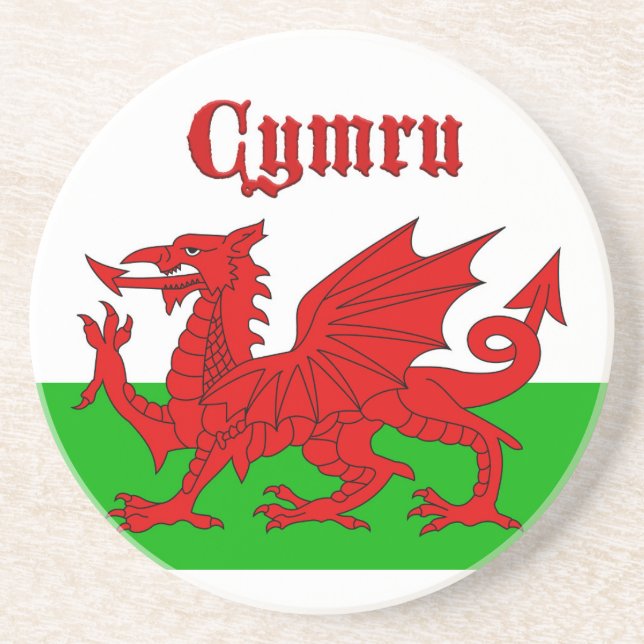 Welsh Flag Cymru Coaster (Front)